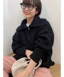 ハーフジッププルオーバー