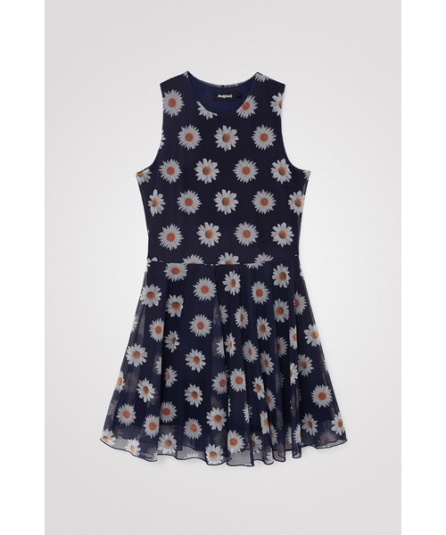 Desigual（デシグアル）の「マーガレット チュールワンピース（ワンピース・レディース・ブルー・L/XS/S/M/XL）」の5枚目の写真