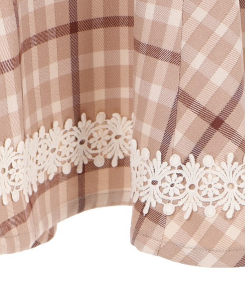 axes femme（アクシーズファム）の「刺繍襟チェック柄セーラーＯＰ（ワンピース・キッズ・ベージュ/ネイビー・MEDIUM/LARGE/X-LARGE/XX-LARGE/SMALL）」の13枚目の写真