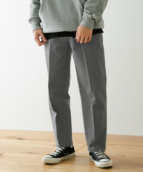 ITEMS URBANRESEARCH（アイテムズ アーバンリサーチ）の「ヘビーオンスデニム センタープレスパンツ（デニムパンツ・メンズ・オフホワイト/ブラック/グレー・MEDIUM/LARGE）」の3枚目の写真