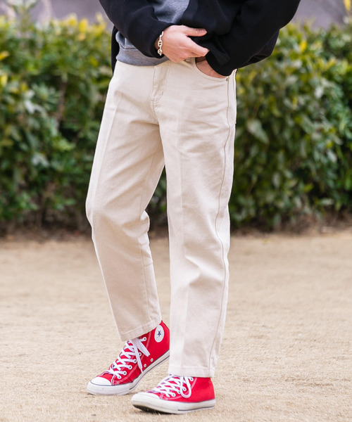 ITEMS URBANRESEARCH（アイテムズ アーバンリサーチ）の「ヘビーオンスデニム センタープレスパンツ（デニムパンツ・メンズ・オフホワイト/ブラック/グレー・MEDIUM/LARGE）」の8枚目の写真