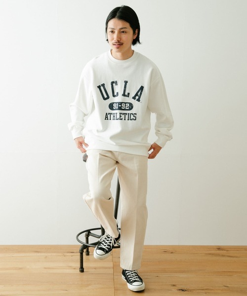 ITEMS URBANRESEARCH（アイテムズ アーバンリサーチ）の「ヘビーオンスデニム センタープレスパンツ（デニムパンツ・メンズ・オフホワイト/ブラック/グレー・MEDIUM/LARGE）」の6枚目の写真