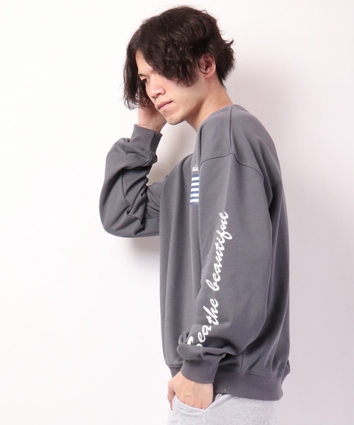 FUNALIVE(ファンアライブ)の「CALIFORNIA国旗トレーナー(スウェット・メンズ・チャコールグレー/ライトグレー・S/M/L)」の6枚目の写真
