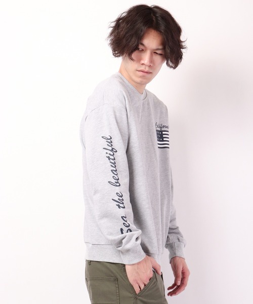 FUNALIVE(ファンアライブ)の「CALIFORNIA国旗トレーナー(スウェット・メンズ・チャコールグレー/ライトグレー・S/M/L)」の19枚目の写真