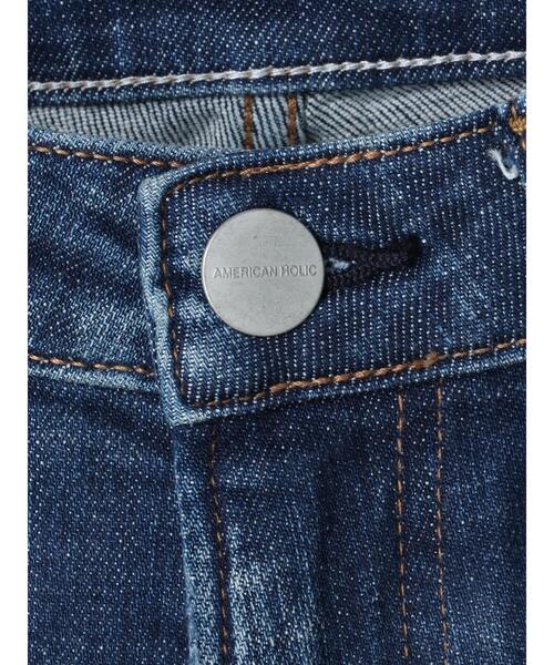 AMERICAN HOLIC（アメリカンホリック）の「テーパードダメージデニム（デニムパンツ・レディース・インディゴブルー・XS/S/L/M/LL）」の4枚目の写真