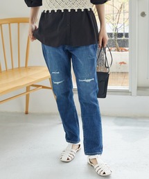 AMERICAN HOLIC | テーパードダメージデニム(デニムパンツ)