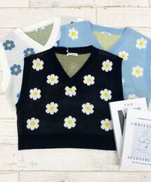 INGNI | デイジー柄ニットベスト(ニット/セーター)
