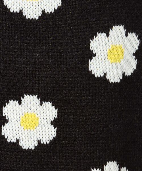 INGNI（イング）の「デイジー柄ニットベスト（ニット/セーター・レディース・ブラック/アイボリー/ブルー・M）」の7枚目の写真