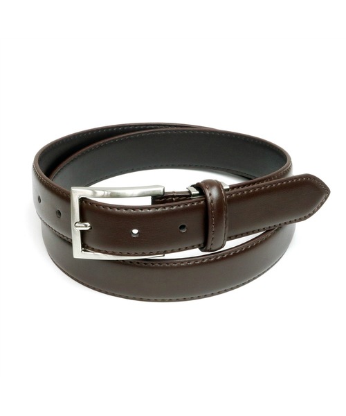 TOKYO SHIRTS(トウキョウシャツ)の「ピンバックル式 牛革 ストレッチ メンズベルト(ベルト・メンズ・ダークブラウン・110cm)」の1枚目の写真