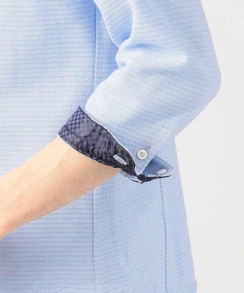 HIDEAWAYS NICOLE（ハイダウェイニコル）の「イタリアンカラーカットソーシャツ（Tシャツ/カットソー・メンズ・ネイビー/オフホワイト/ホワイト系その他/ホワイト系その他2・MEDIUM/LARGE/X-LARGE）」の10枚目の写真