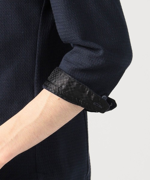 HIDEAWAYS NICOLE（ハイダウェイニコル）の「イタリアンカラーカットソーシャツ（Tシャツ/カットソー・メンズ・ネイビー/オフホワイト/ホワイト系その他/ホワイト系その他2・MEDIUM/LARGE/X-LARGE）」の11枚目の写真