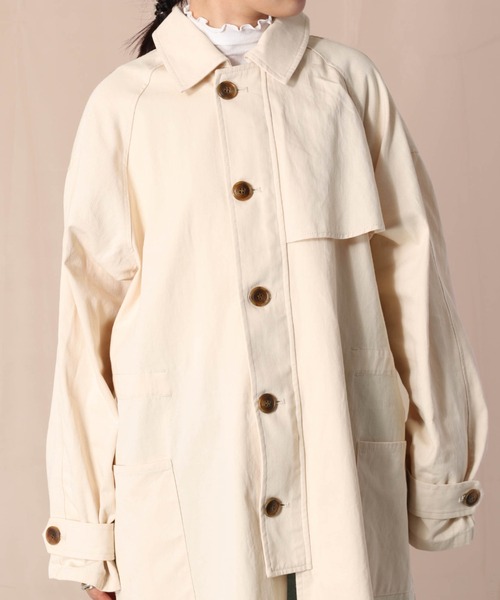 cepo（セポ）の「ステンカラーコート　2022SS（ステンカラーコート・レディース・オフホワイト/ブルー/グリーン・M）」の7枚目の写真
