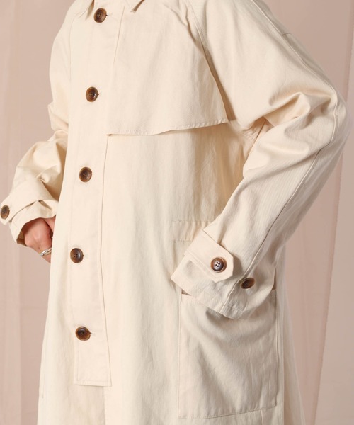 cepo（セポ）の「ステンカラーコート　2022SS（ステンカラーコート・レディース・オフホワイト/ブルー/グリーン・M）」の8枚目の写真
