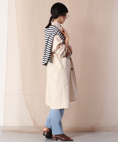cepo（セポ）の「ステンカラーコート　2022SS（ステンカラーコート・レディース・オフホワイト/ブルー/グリーン・M）」の13枚目の写真