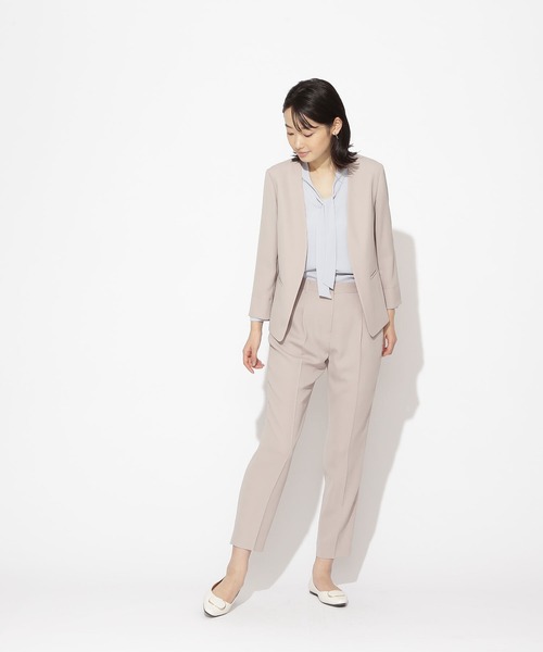 NATURAL BEAUTY BASIC（ナチュラルビューティーベーシック）の「[洗える]ポリエステルドビーＳＥＴＵＰ　パンツ（その他パンツ・レディース・ベージュ/グレー/ネイビー/ベージュ系その他5・MEDIUM/LARGE/SMALL/X-SMALL/XX-SMALL/X-LARGE）」の5枚目の写真