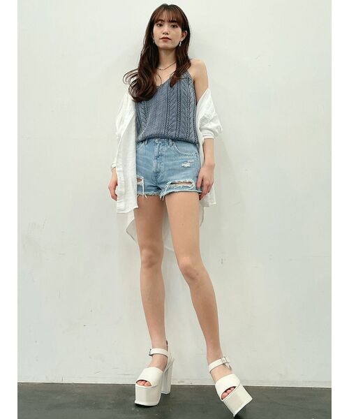 GYDA（ジェイダ）の「H/W FRONTダメージ デニムショートパンツ