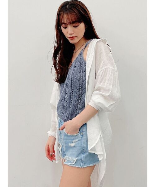 GYDA（ジェイダ）の「H/W FRONTダメージ デニムショートパンツ