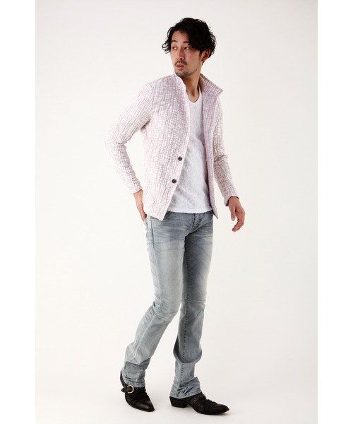 TORNADO MART（トルネードマート）の「TORNADO MART∴ライトニングクレープラッセルジャケット（テーラードジャケット・メンズ・ホワイト/サックスブルー/ピンク・MEDIUM/LARGE/LL）」の19枚目の写真