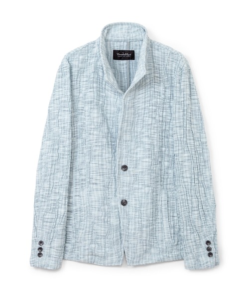 TORNADO MART（トルネードマート）の「TORNADO MART∴ライトニングクレープラッセルジャケット（テーラードジャケット・メンズ・ホワイト/サックスブルー/ピンク・MEDIUM/LARGE/LL）」の9枚目の写真