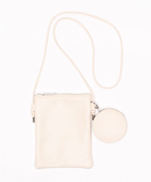 KOBE LETTUCE（コウベレタス）の「ラウンドポーチ付きミニショルダーバッグ[B1467]（ショルダーバッグ・レディース・ブラック/オフホワイト/オレンジ/グリーン・FREE）」の2枚目の写真