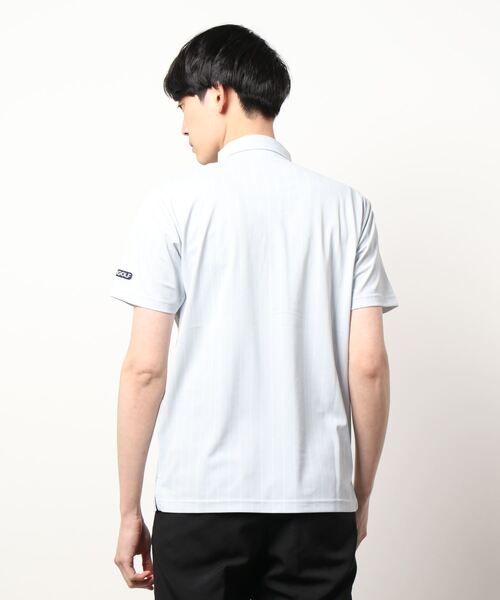 FILA GOLF(フィラゴルフ )の「FILA GOLF/フィラゴルフ ロゴ ストライプPT半袖シャツ/吸汗速乾 UVカット 接触冷感/ゴルフウェア/メンズ(シャツ/ブラウス・メンズ・ブラック/ホワイト/ブルー/ライトグレー・3L/LL/L/M)」の10枚目の写真