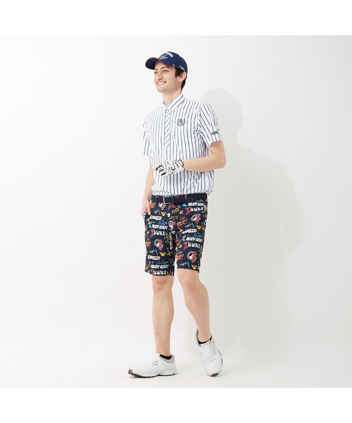 FILA GOLF(フィラゴルフ )の「FILA GOLF/フィラゴルフ ロゴ ストライプPT半袖シャツ/吸汗速乾 UVカット 接触冷感/ゴルフウェア/メンズ(シャツ/ブラウス・メンズ・ブラック/ホワイト/ブルー/ライトグレー・3L/LL/L/M)」の12枚目の写真
