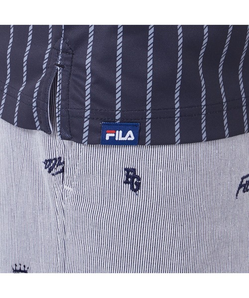 FILA GOLF(フィラゴルフ )の「FILA GOLF/フィラゴルフ ロゴ ストライプPT半袖シャツ/吸汗速乾 UVカット 接触冷感/ゴルフウェア/メンズ(シャツ/ブラウス・メンズ・ブラック/ホワイト/ブルー/ライトグレー・3L/LL/L/M)」の19枚目の写真