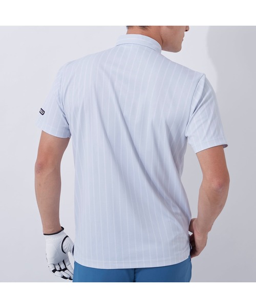 FILA GOLF(フィラゴルフ )の「FILA GOLF/フィラゴルフ ロゴ ストライプPT半袖シャツ/吸汗速乾 UVカット 接触冷感/ゴルフウェア/メンズ(シャツ/ブラウス・メンズ・ブラック/ホワイト/ブルー/ライトグレー・3L/LL/L/M)」の20枚目の写真