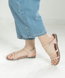【ママとお揃い】ストラップ ぺたんこソールサンダル