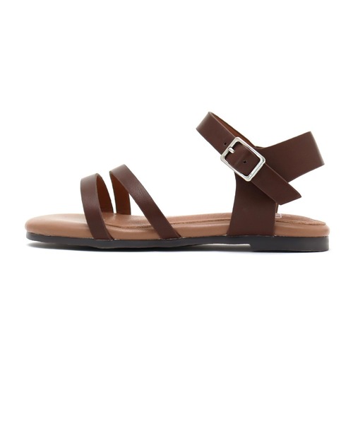 SOROTTO（ソロット）の「【ママとお揃い】ストラップ ぺたんこソールサンダル（サンダル・キッズ・ホワイト/ブラック/ダークブラウン/ピンク/シルバー/その他/パイソン・22.0cm/16.0cm/17.0cm/18.0cm/19.0cm/20.0cm/21.0cm）」の9枚目の写真