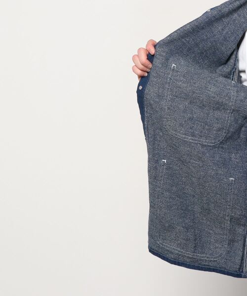 UNIVERSAL OVERALL(ユニバーサルオーバーオール)の「UNIVERSAL OVERALL デニムカバーオール U22134225-B(カバーオール・メンズ・インディゴブルー・M/L/S/XL/XS)」の13枚目の写真