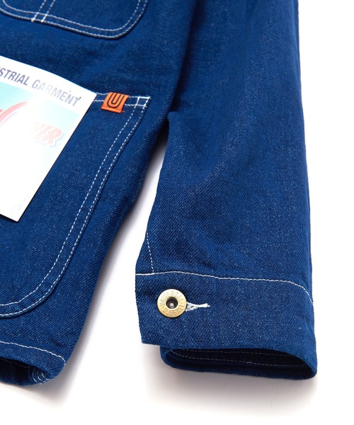 UNIVERSAL OVERALL(ユニバーサルオーバーオール)の「UNIVERSAL OVERALL デニムカバーオール U22134225-B(カバーオール・メンズ・インディゴブルー・M/L/S/XL/XS)」の9枚目の写真
