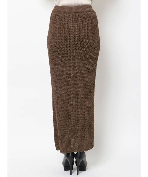 【セール】ディープスリットロングニットスカート【セットアップ着用可能】（スカート）｜RESEXXY（リゼクシー）