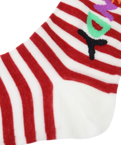 Candy Stripper（キャンディストリッパー）の「SUNNY BORDER ソックス（ソックス/靴下・レディース・ホワイト×レッド/ホワイト×ブラック・FREE）」の5枚目の写真