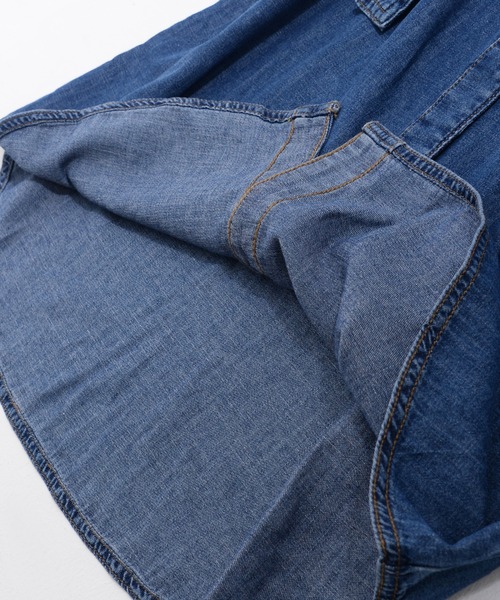 Wrangler（ラングラー）の「［Wrangler ラングラー］Women’s Western Denim Snap Dress ウエスタン デニム シャツ ワンピース（シャツワンピース・レディース・ダークインディゴブルー/ライトインディゴブルー・S/M/L）」の9枚目の写真