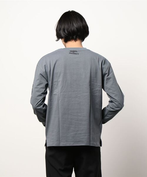 Right-on(ライトオン)の「イラストプリントロンT(Tシャツ/カットソー・メンズ・ホワイト/ダークグレー/ケリー・M/XL/L)」の7枚目の写真