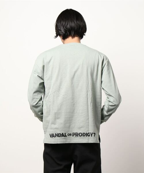 Right-on(ライトオン)の「イラストプリントロンT(Tシャツ/カットソー・メンズ・ホワイト/ダークグレー/ケリー・M/XL/L)」の5枚目の写真