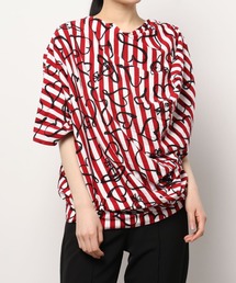 ★ヴィヴィアンウエストウッド★ドレープTシャツ セール】ｸﾗｼｯｸﾎﾞｰﾀﾞｰﾂｲｽﾄﾄﾞﾚｰﾌﾟﾄｯﾌﾟ（Tシャツ/カットソー