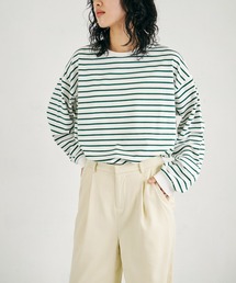 【4youstory】天竺ボーダービッグTシャツ
