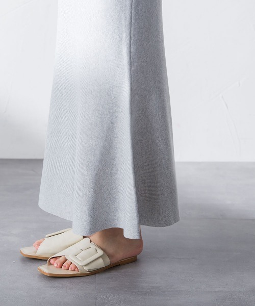 socolla(ソコラ)の「【socolla】綿タッチニットマーメイドスカート≪手洗い可能≫(スカート・レディース・ブラック/グレー/オフホワイト/グリーン・M)」の21枚目の写真