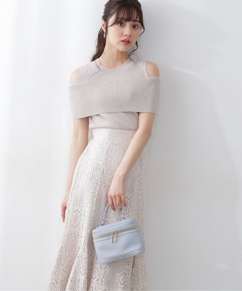 PROPORTION BODY DRESSING(プロポーションボディドレッシング)の「レイヤード風ニット / 1212170405(ニット/セーター・レディース・ベージュ/グレー/ブラック・FREE)」の1枚目の写真