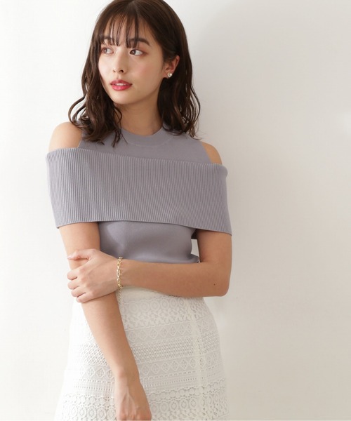 PROPORTION BODY DRESSING(プロポーションボディドレッシング)の「レイヤード風ニット / 1212170405(ニット/セーター・レディース・ベージュ/グレー/ブラック・FREE)」の3枚目の写真