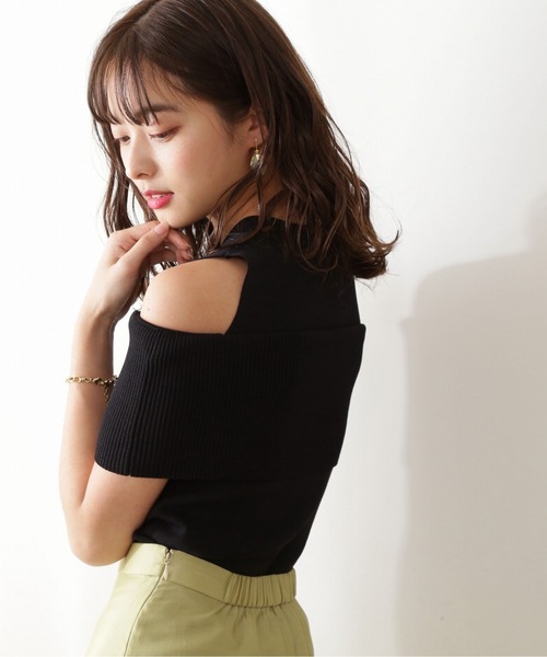 PROPORTION BODY DRESSING(プロポーションボディドレッシング)の「レイヤード風ニット / 1212170405(ニット/セーター・レディース・ベージュ/グレー/ブラック・FREE)」の2枚目の写真