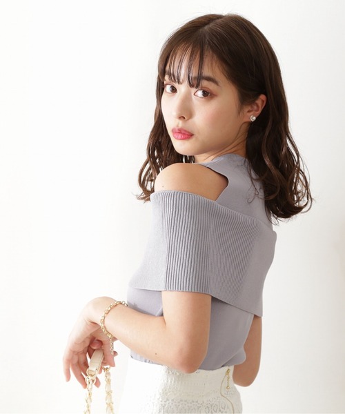 PROPORTION BODY DRESSING(プロポーションボディドレッシング)の「レイヤード風ニット / 1212170405(ニット/セーター・レディース・ベージュ/グレー/ブラック・FREE)」の4枚目の写真