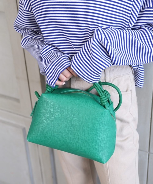 moment+（モーメントプラス）の「リンクハンドル２WAYショルダーバッグ（ショルダーバッグ・レディース・ブラック/オレンジ/グリーン/アイボリー・FREE）」の14枚目の写真