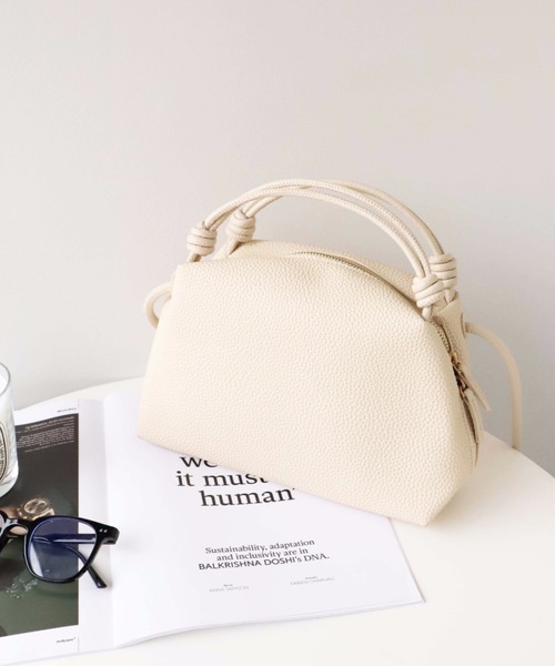 moment+（モーメントプラス）の「リンクハンドル２WAYショルダーバッグ（ショルダーバッグ・レディース・ブラック/オレンジ/グリーン/アイボリー・FREE）」の12枚目の写真