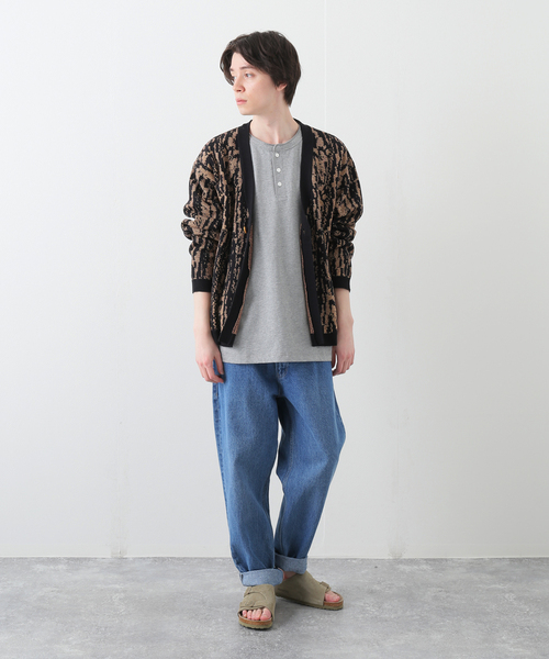 B.C STOCK(ベーセーストック)の「HENLEY/N BIG ロングスリーブTシャツ(Tシャツ/カットソー・メンズ・ホワイト/グレー・MEDIUM/LARGE)」の8枚目の写真