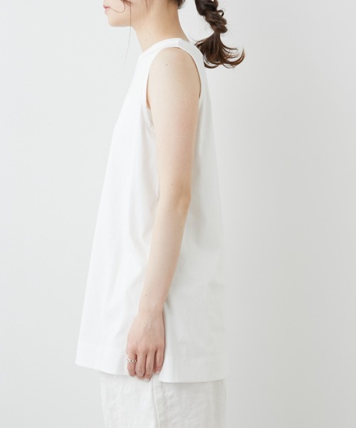 PUAL CE CIN(ピュアルセシン)の「【WEB限定】つい着たくなる。シルケット2WAYタンクトップ(タンクトップ・レディース・ホワイト/ブラック・FREE)」の10枚目の写真