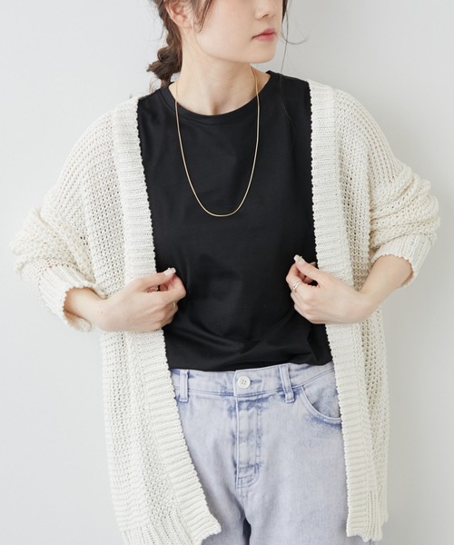 PUAL CE CIN(ピュアルセシン)の「【WEB限定】つい着たくなる。シルケット2WAYタンクトップ(タンクトップ・レディース・ホワイト/ブラック・FREE)」の16枚目の写真