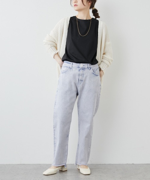 PUAL CE CIN(ピュアルセシン)の「【WEB限定】つい着たくなる。シルケット2WAYタンクトップ(タンクトップ・レディース・ホワイト/ブラック・FREE)」の14枚目の写真